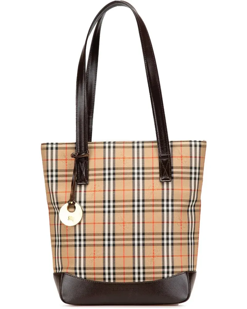 Burberry Shopper Haymarket Check Canvas Tote braun Braun