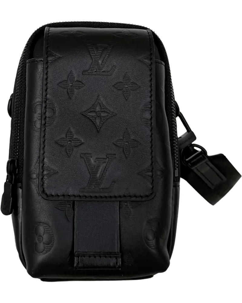 Louis Vuitton Hobo Bags  Double Phone Pouch NM M81323 Black F schwarz Schwarz