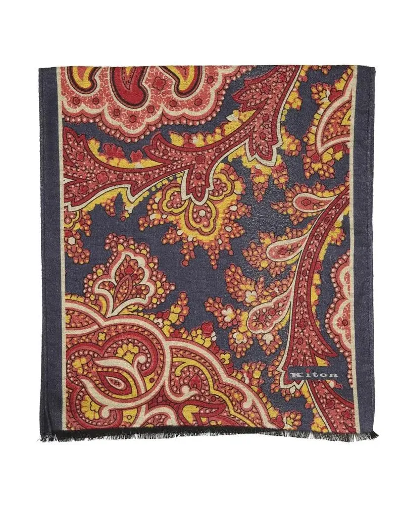 Kiton Tücher & Schals Alamari Pattern Cashmere Scarf bunt Bunt