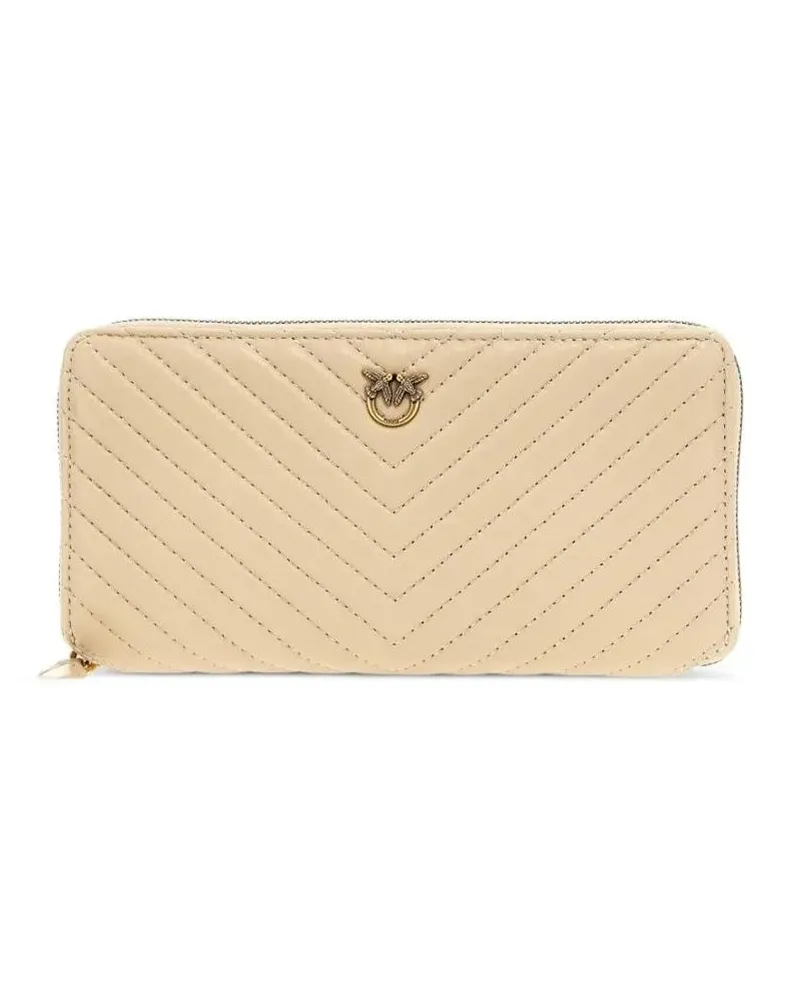 Pinko Portemonnaie Love Birds Wallet beige Beige