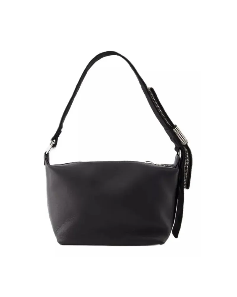 KARA Hobo Bags Hobo Bow Bag - Leather - Black schwarz Schwarz