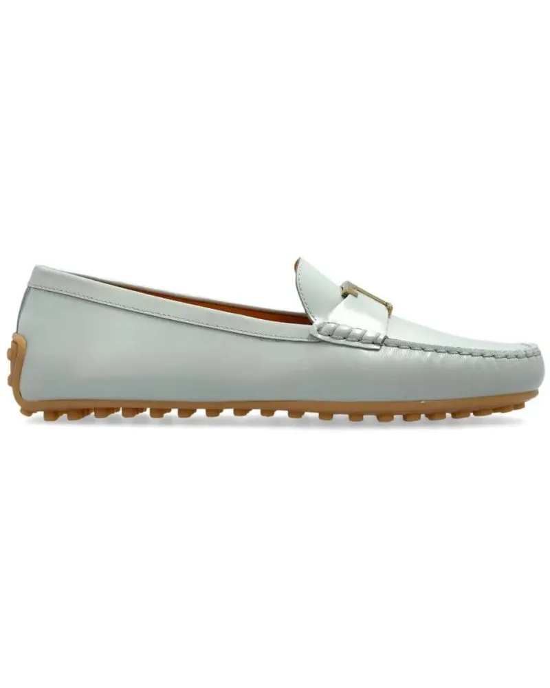 TOD'S Moccasin-Style Flat Shoes With Flexible Rubber Sol grün Grün