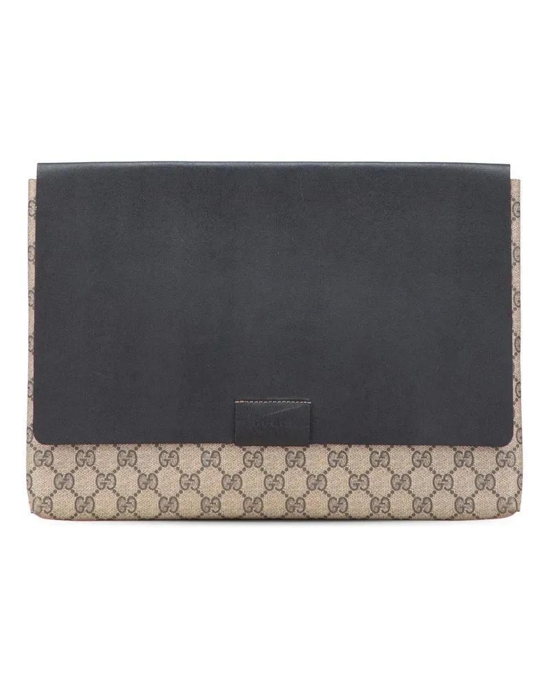 Gucci Clutches Large GG Supreme Clutch braun Braun