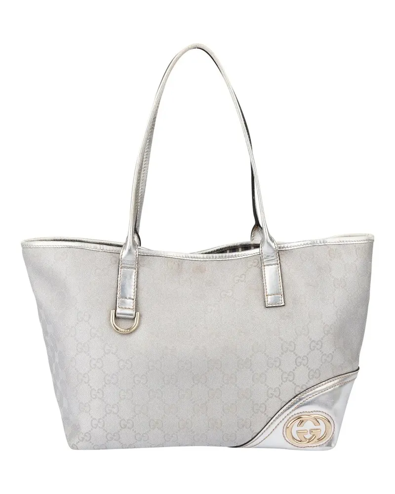 Gucci Crossbody Bags  Silver GG Monogram Abbey Handbag silberfarben Silber