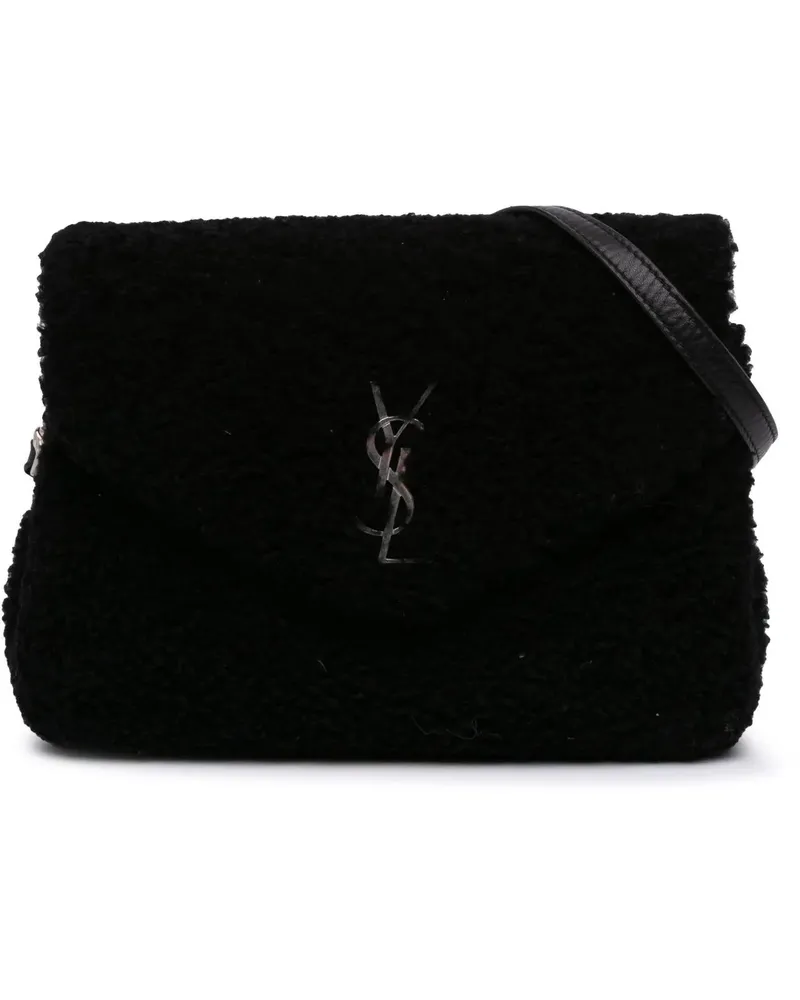 Saint Laurent Hobo Bags Toy Shearling Loulou Crossbody schwarz Schwarz