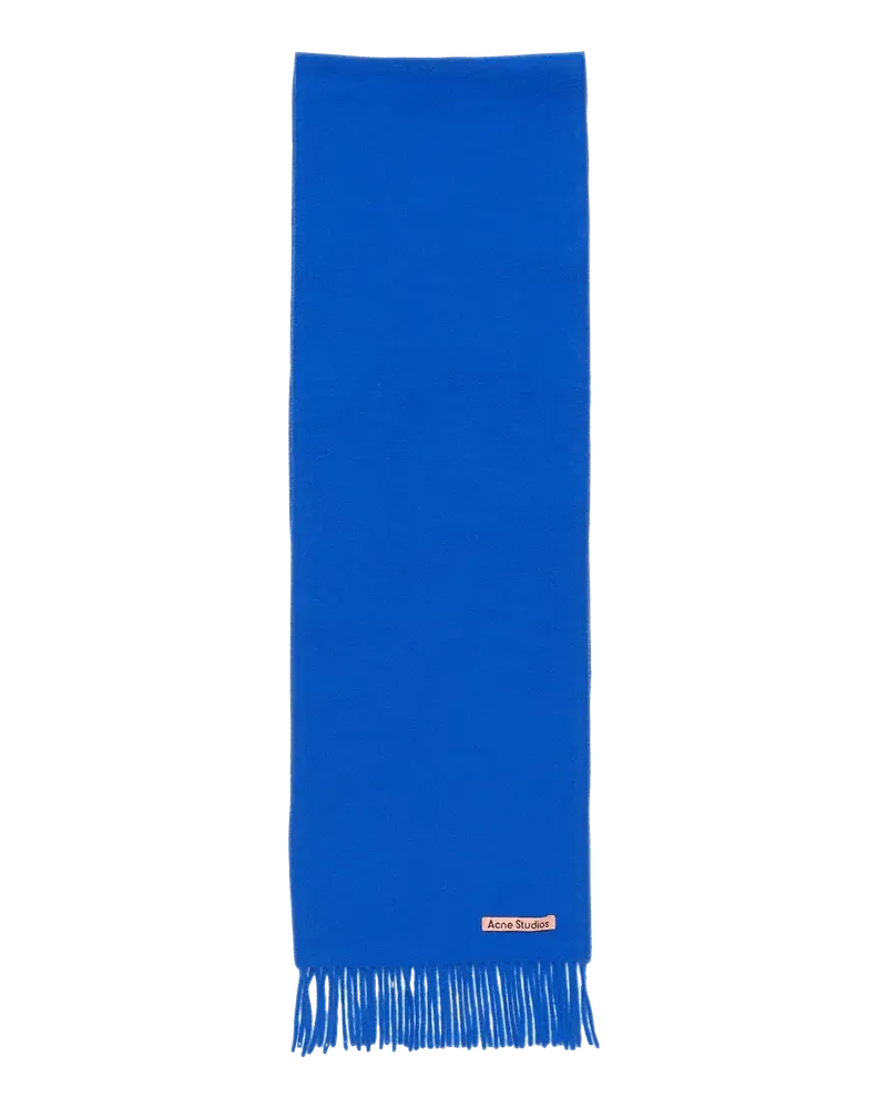 Acne Studios Tücher & Schals Schmaler Wollschal mit Fransen blau Blau