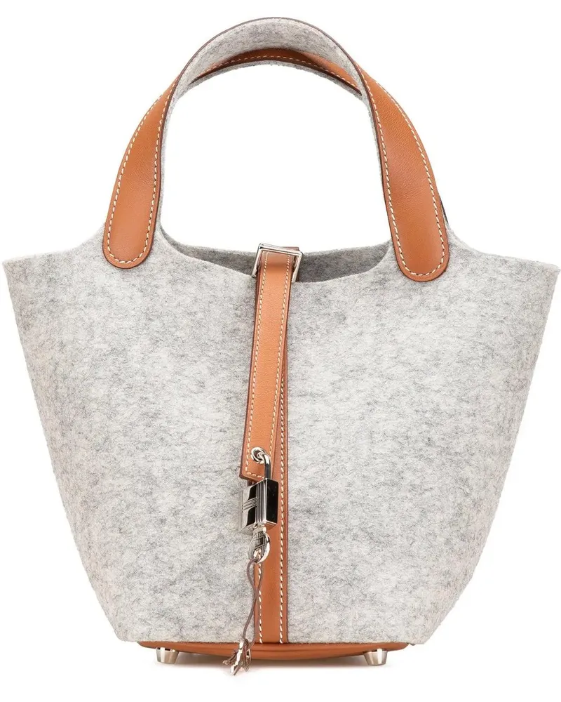 Hermès Crossbody Bags 2020 Feutre and Swift Picotin Lock 18 grau Grau