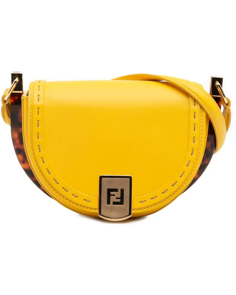 Fendi Hobo Bags Leather Moonlight Crossbody gelb Gelb