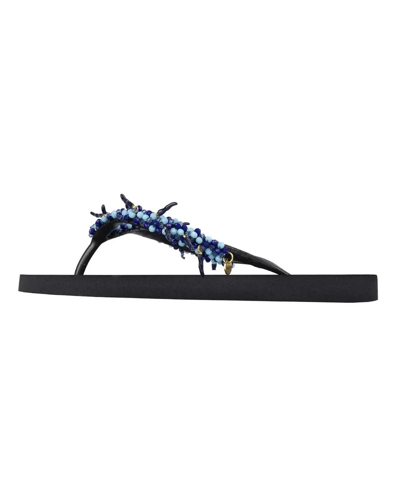 uzurii Slipper & Pantoletten Zehentrenner Peppi schwarz Schwarz