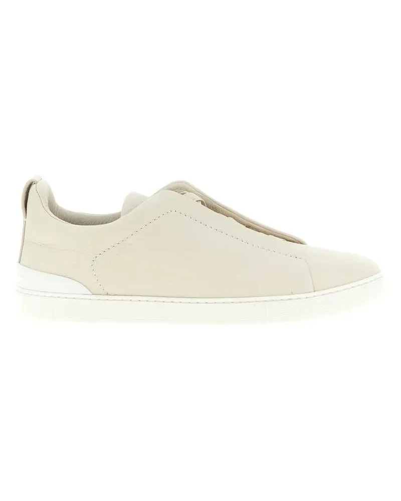 Ermenegildo Zegna Low-Top Sneaker 'Triple Stitch' Sneakers beige Beige