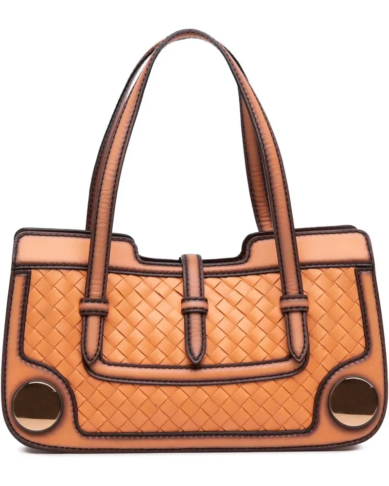 Bottega Veneta Shopper Calfskin Intreccio Border Sphere Tote orange Orange