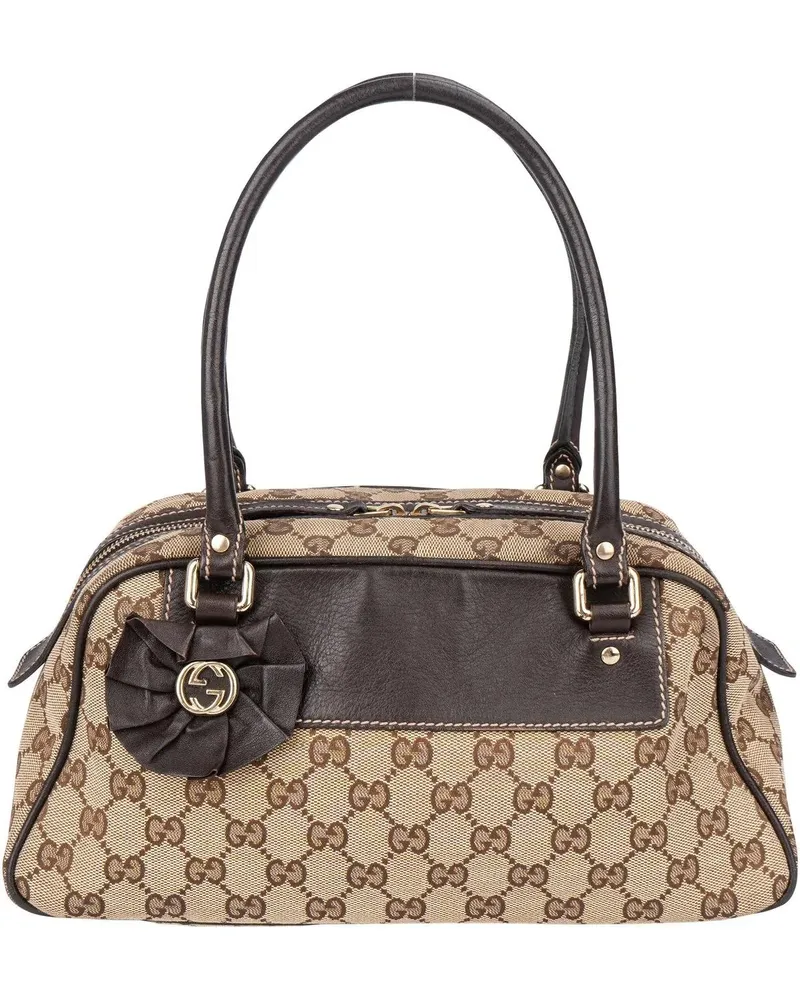 Gucci Crossbody Bags  GG Monogram Flower Handbag braun Braun