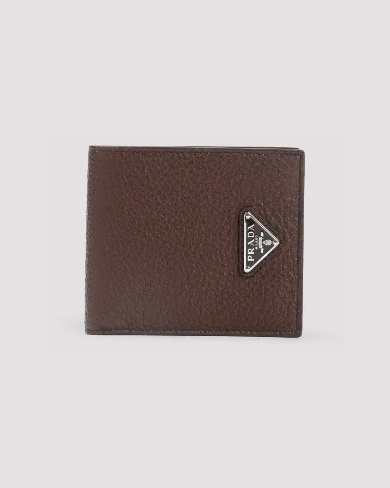 Prada Portemonnaies Billford Bruciato Calf Leather Wallet braun Braun