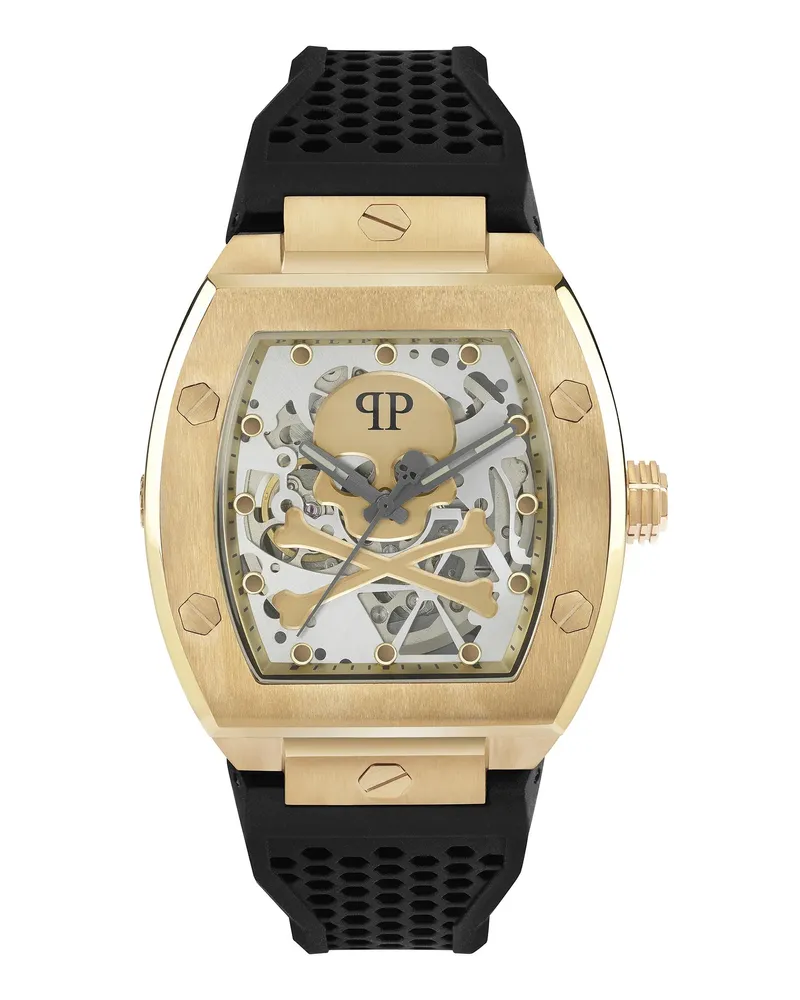Philipp Plein Uhren Analoge Quarzuhr The $Keleton gold Gold