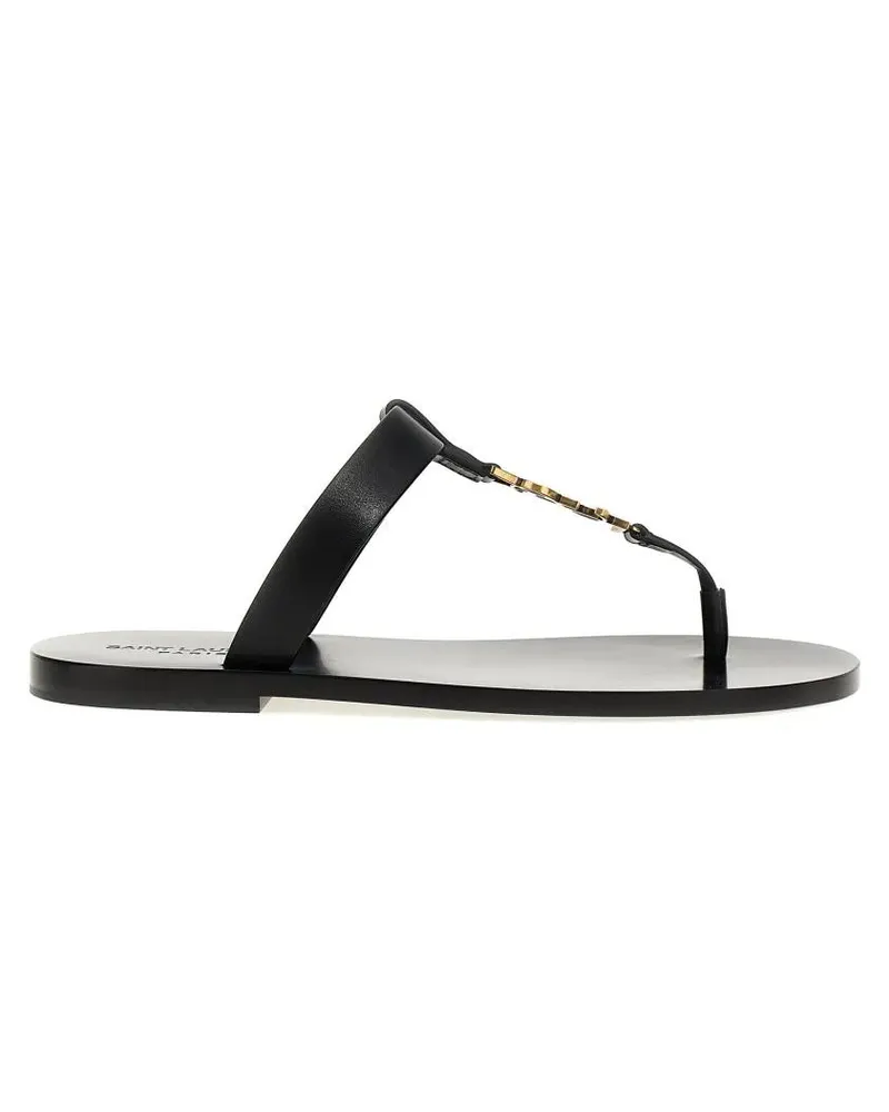 Saint Laurent Loafer 'Cassandre' Sandals schwarz Schwarz