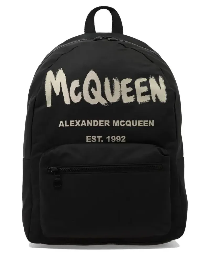Alexander McQueen Rucksäcke "Metropolitan" Backpack schwarz Schwarz