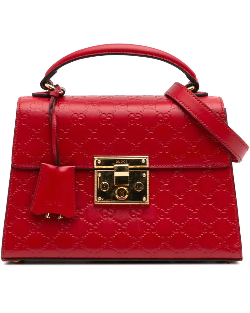 Gucci Hobo Bags Small ssima Padlock Satchel rot Rot
