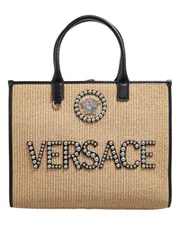 Versace Shopper  La Medusa Shopper with Logo Beige