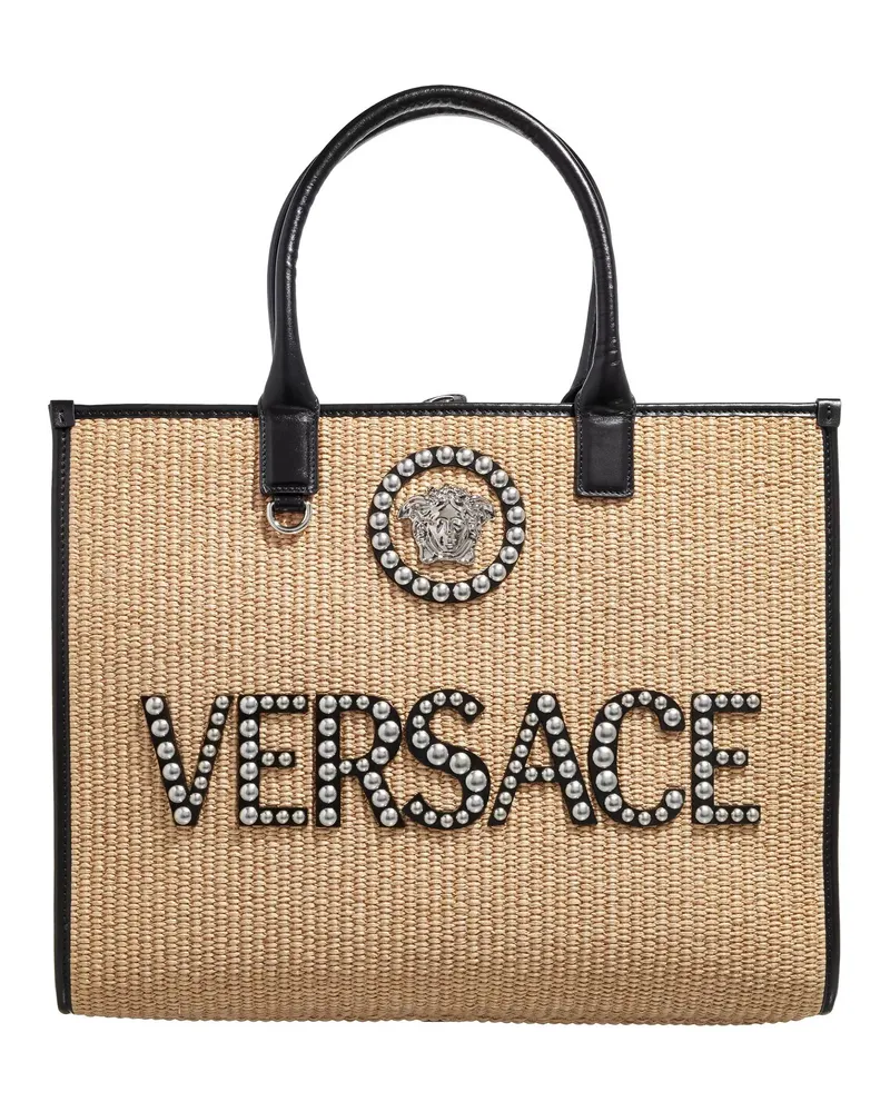 Versace Shopper  La Medusa Shopper with Logo Beige