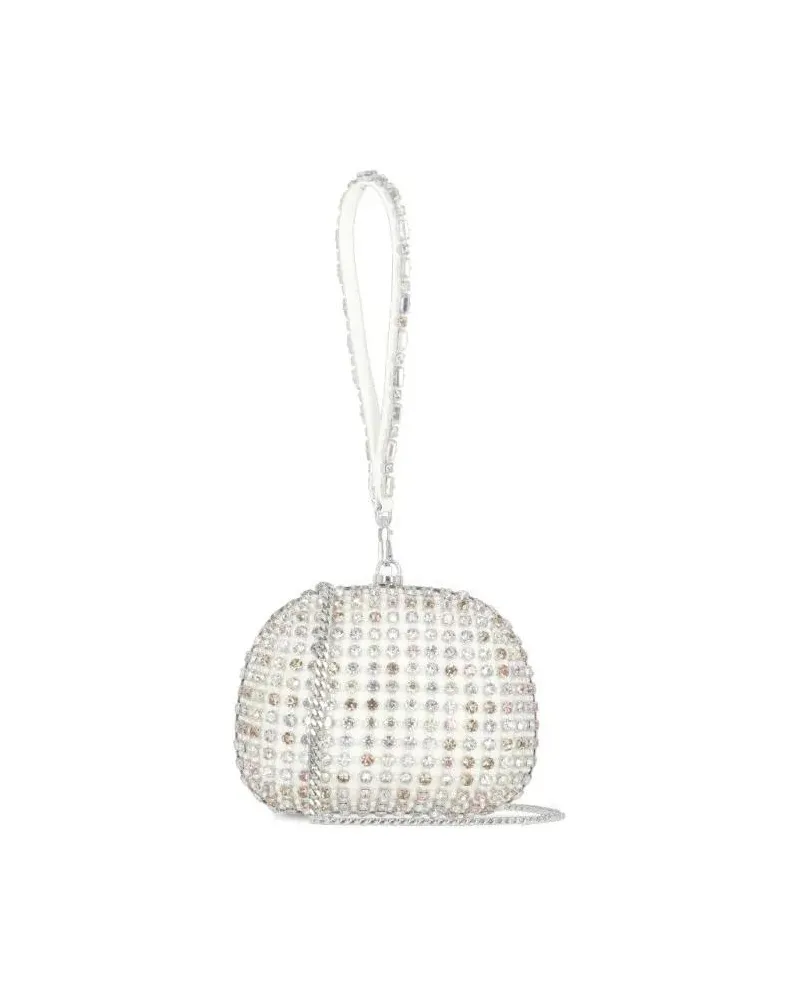Self-Portrait Clutches Multicolored Strass-Embellished Clutch Bag weiß Weiß