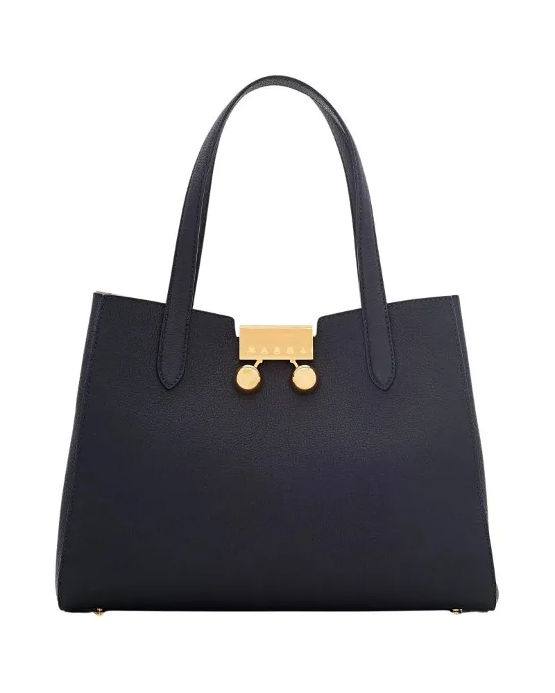 Marni Shopper & Totes Black Handbag With Gold-Tone Clasp schwarz Schwarz