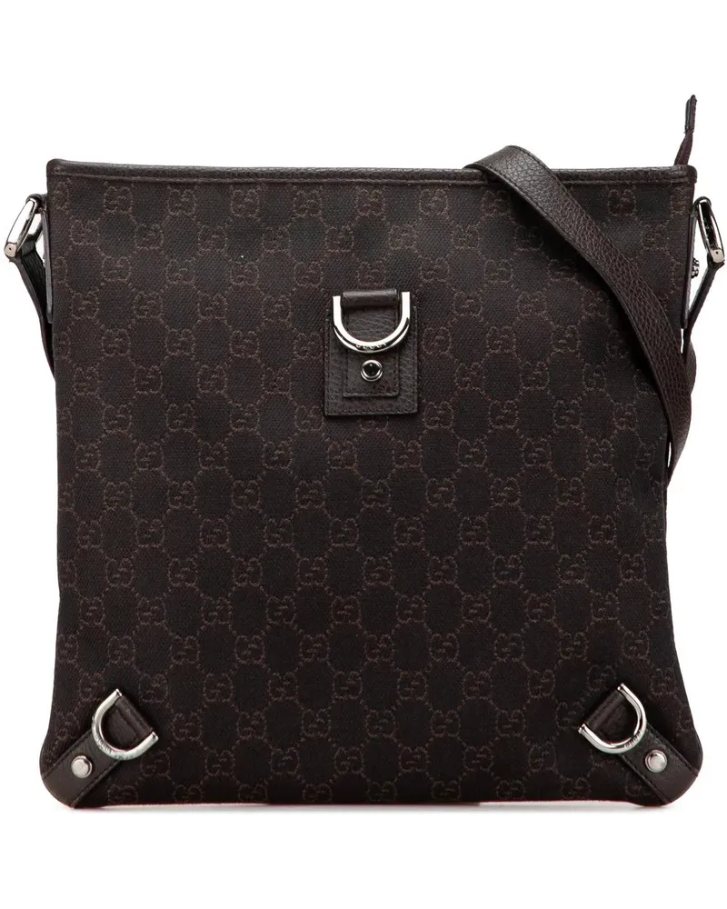 Gucci Hobo Bags GG Denim Abbey D Ring Crossbody braun Braun