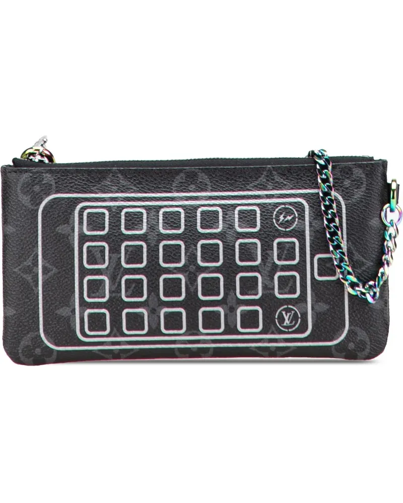 Louis Vuitton Crossbody Bags Monogram Eclipse Flash Fragment Iphone Case schwarz Schwarz