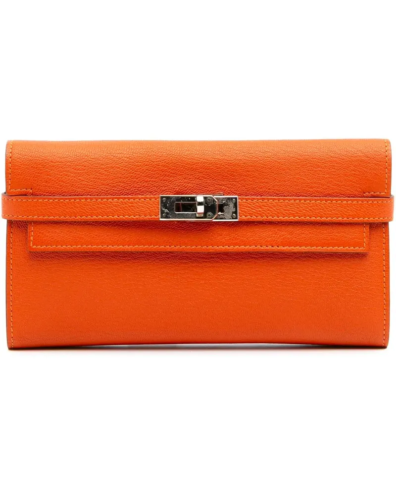 Hermès Portemonnaie Chevre Mysore Kelly Longue Wallet orange Orange