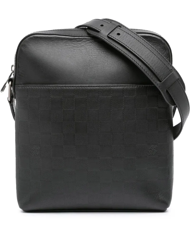 Louis Vuitton Hobo Bags Damier Infini District Pochette schwarz Schwarz