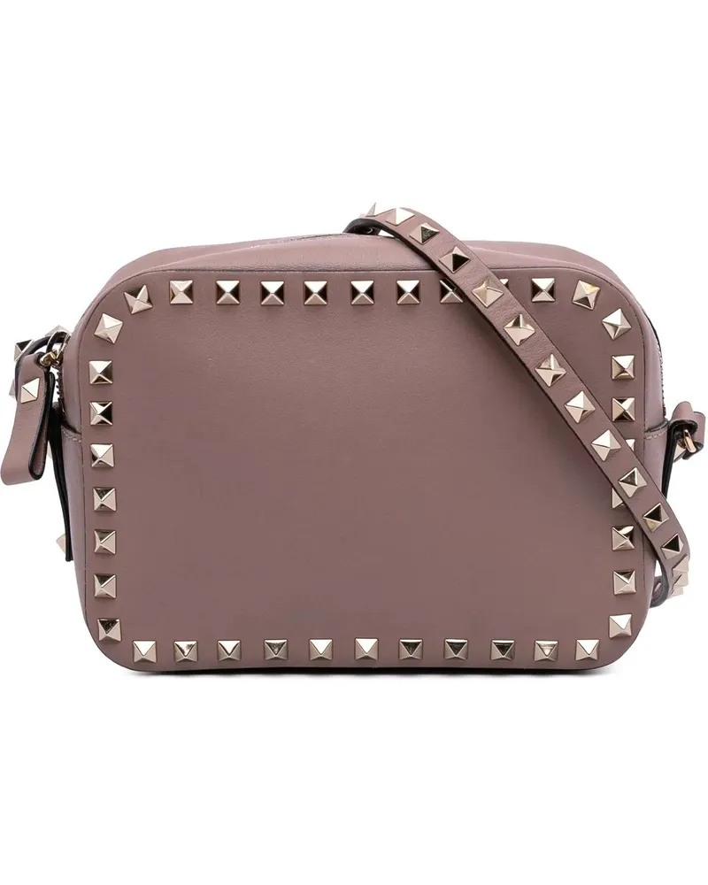 Valentino Garavani Hobo Bags Leather Rockstud Camera Bag rosa Gold
