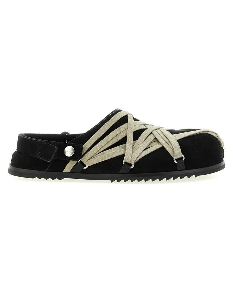 Rick Owens Loafer 'Megalace Mule Granola' Sabots schwarz Schwarz