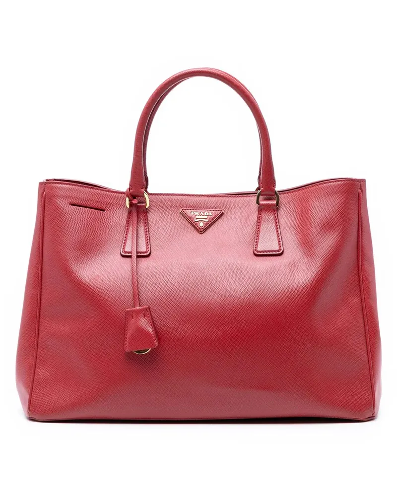 Prada Hobo Bags Large Saffiano Lux Galleria Satchel rot Rot