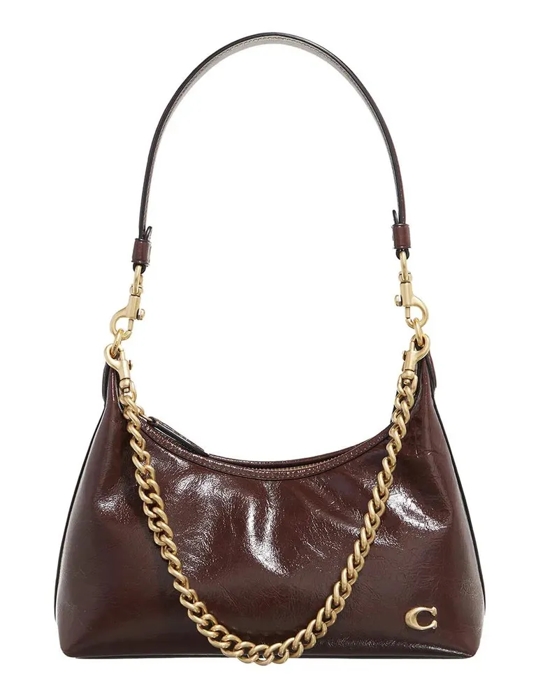 Coach Crossbody Bags Glazed Leather Juliet Shoulder Bag 25 braun Braun