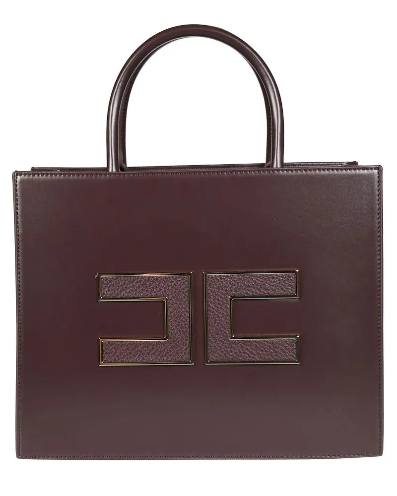 Elisabetta Franchi Shopper & Totes Logo Bag schwarz Schwarz