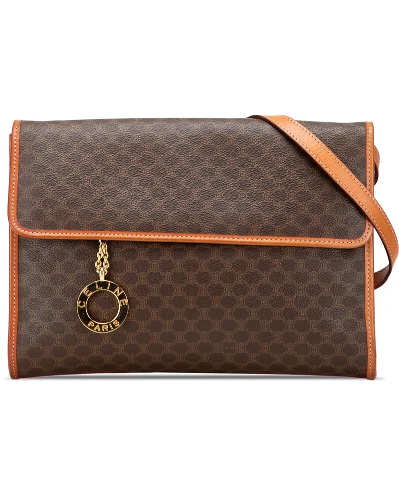 Celine Hobo Bags Macadam Coated Canvas Crossbody braun Braun