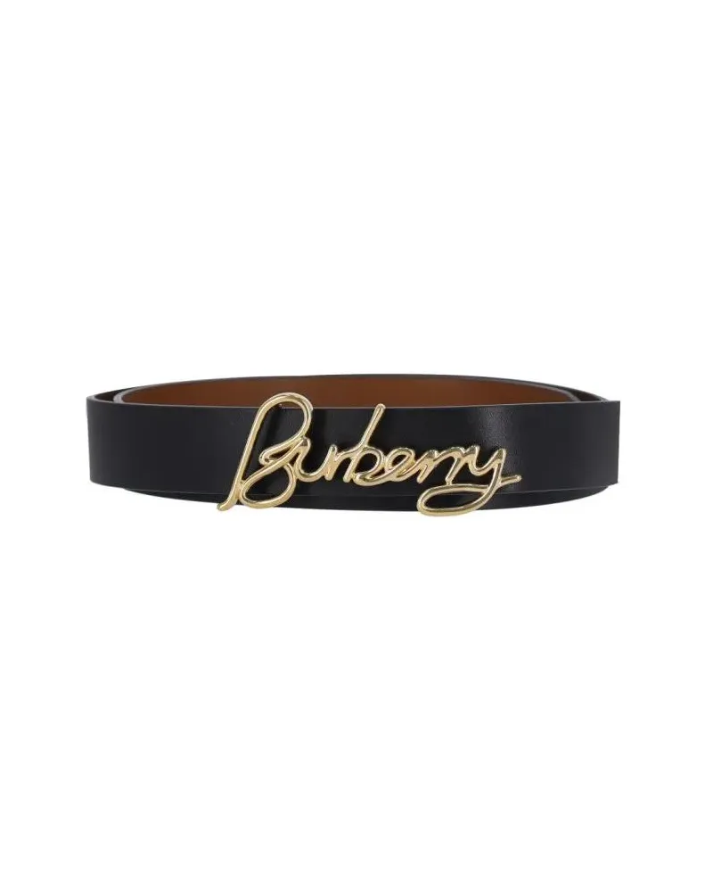Burberry Gürtel Reversible Logo Belt – Black/Brown schwarz Schwarz