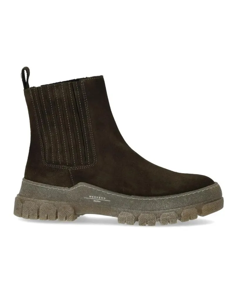 Max Mara Stiefel Genepi Military Green Chelsea Boot grün Grün