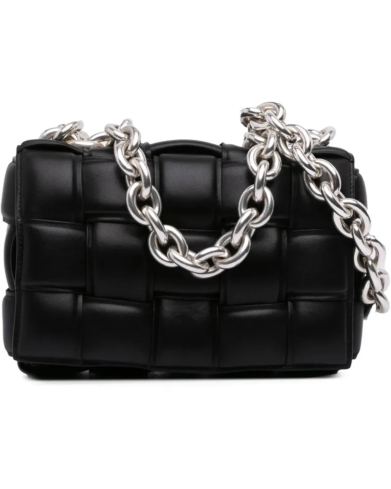Bottega Veneta Hobo Bags Nappa Intrecciato Padded Chain Cassette Satchel schwarz Schwarz