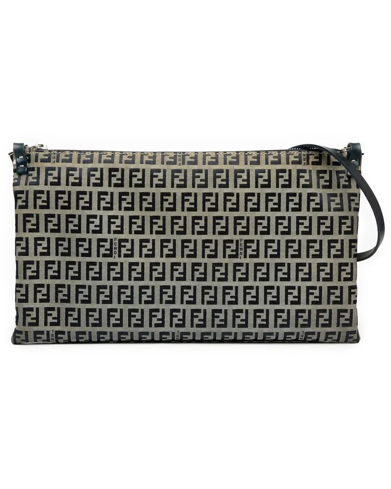 Fendi Hobo Bags Zucchino Canvas Crossbody grau Grau