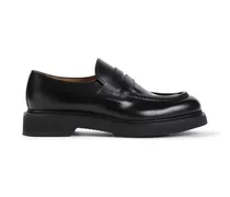 Loafer Calf Leather Loafers With Durable Rubber Soles And schwarz