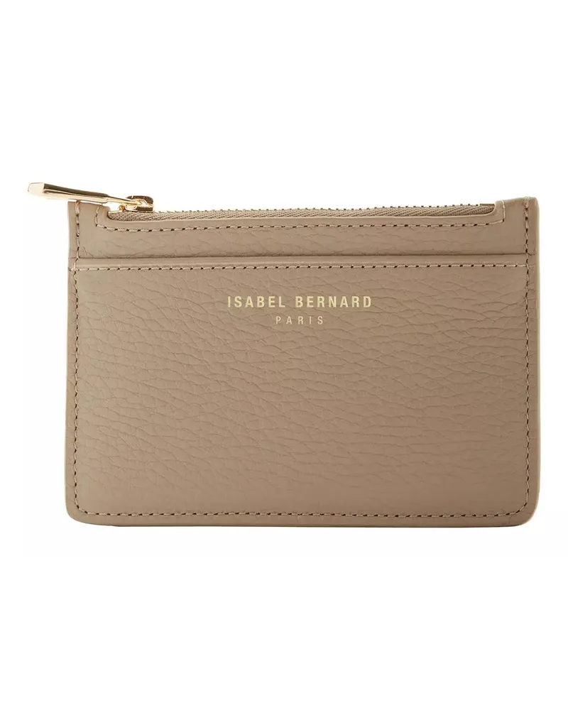 Isabel Bernard Portemonnaie Honoré Aveline Taupe Calfskin Leather Card Holder taupe Taupe