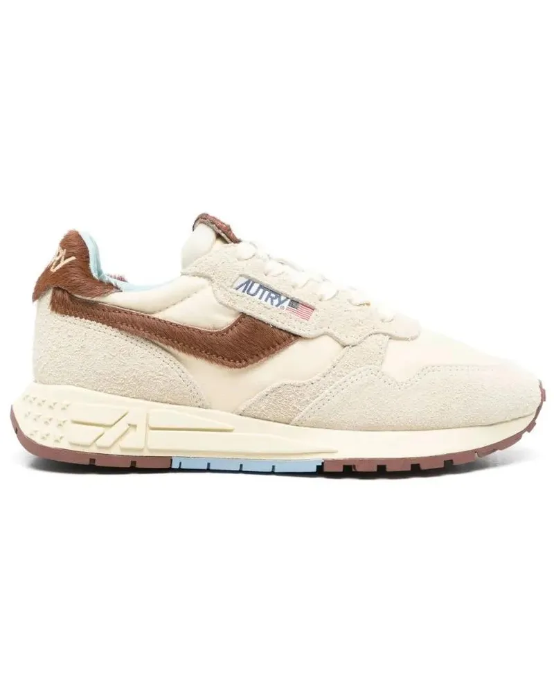AUTRY Low-Top Sneaker White And Brown Sneakers beige Beige