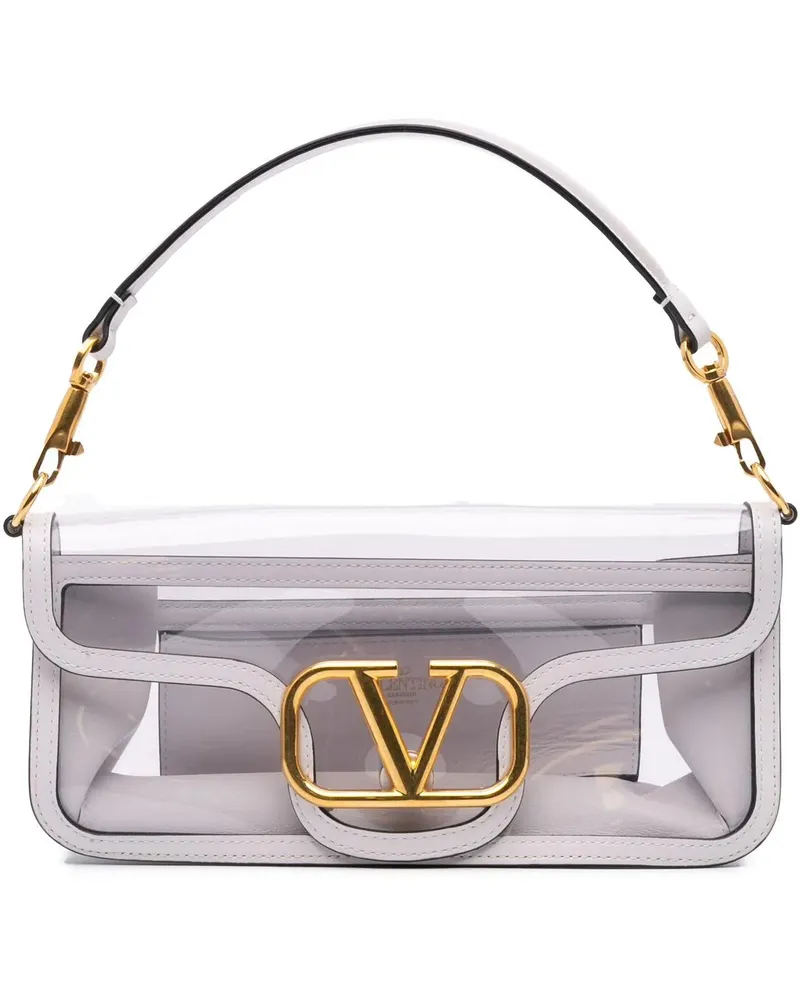 Valentino Garavani Hobo Bags 2021-2024 PVC VLogo Loco Satchel weiß Weiß