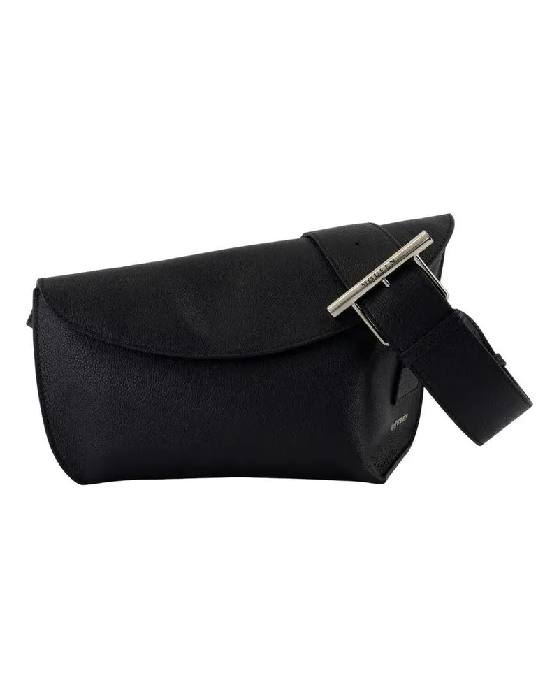 Alexander McQueen Hobo Bags T Bar Sling Large Shoulder Bag - Leather - Black schwarz Schwarz