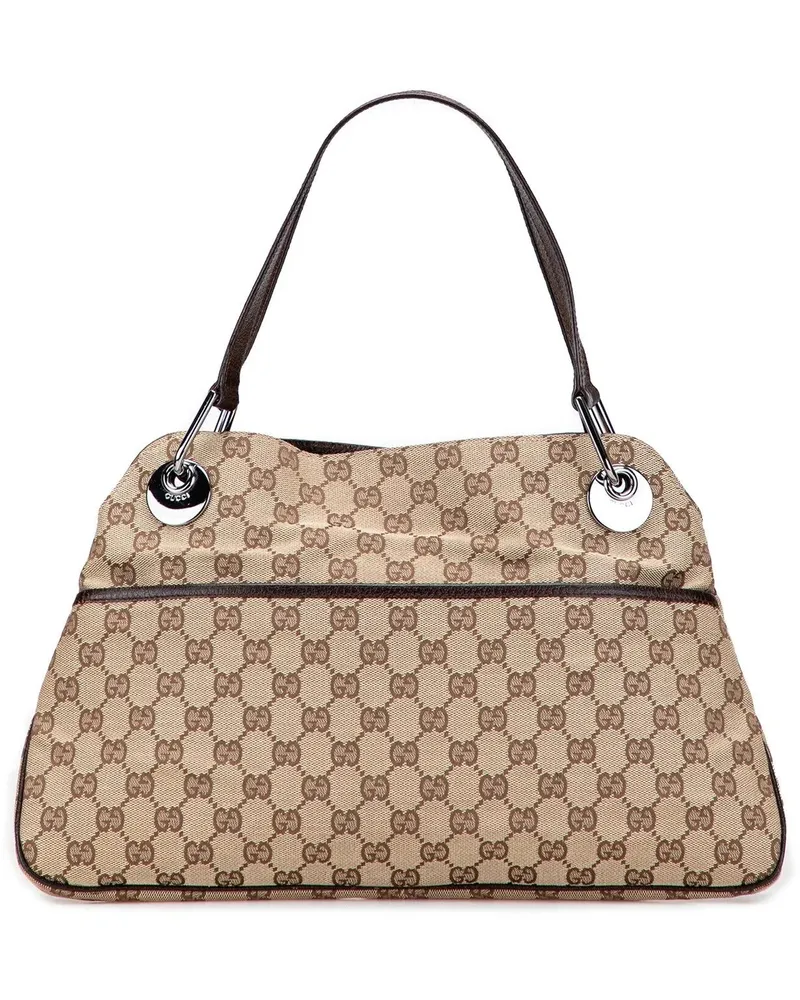 Gucci Hobo Bags GG Canvas Eclipse Shoulder Bag braun Braun