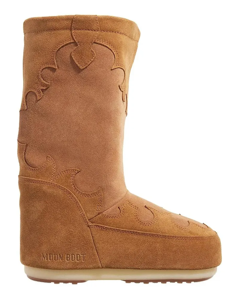 Moon Boot Winterboots Mb Icon Suede Embroidery braun Braun