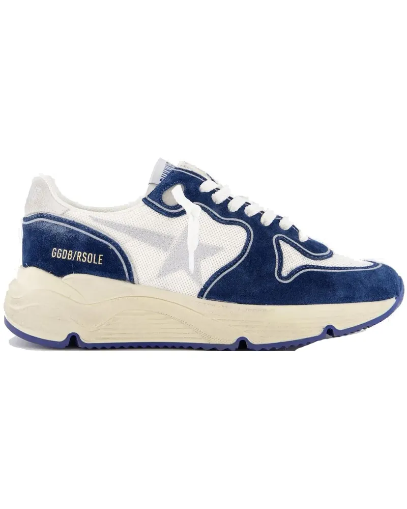 Golden Goose Low-Top Sneaker Dames Running Sole Sneaker Wit/Blauw blau Blau