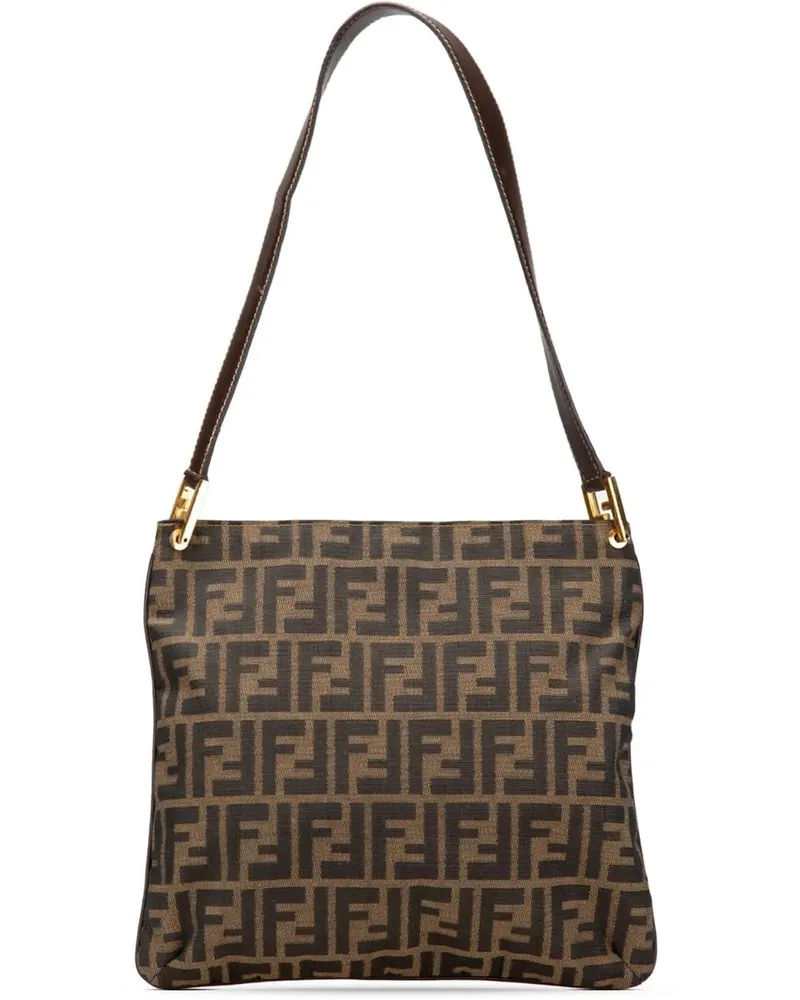 Fendi Hobo Bags 20th Zucca Canvas Shoulder Bag braun Braun