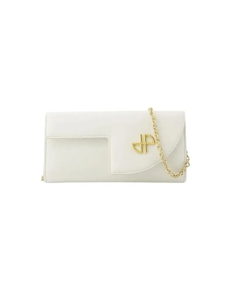 Patou Hobo Bags Wallet On Chain - Leather - White weiß Weiß