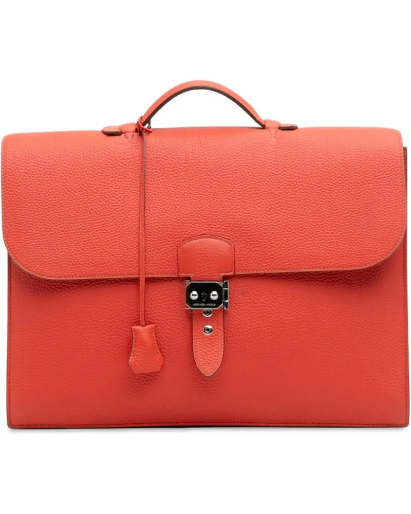 Hermès Crossbody Bags Togo Sac A Depeches Verso 38 orange Orange